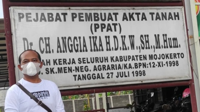 LSM ILHAM Nusantara Desak Mediasi BPN  Mojokerto Atas Dugaan kesalahan Administrasi Penerbitan SHM 659